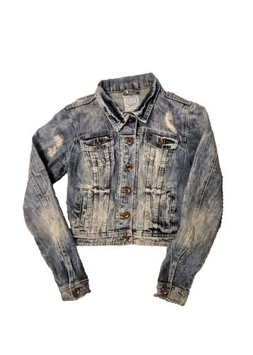 Bershka denim jacket coat - denim,