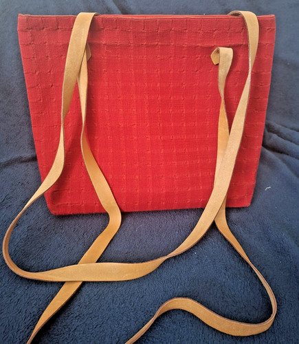 Hermes red amedaba canvas tote - red,