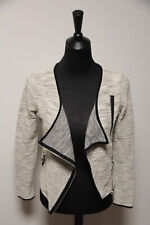 Fashion Club Jacke Blazerjacke kurz Bikerstil Gr. S M Strickjacke Cardigan grau