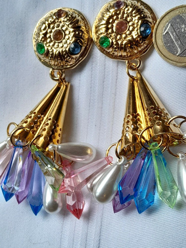 Ohrclips gold verziert hänger - gold,