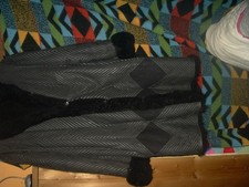 Lammfell Pelzjacke schwarz antik Wendejacke Swinger gr. 40