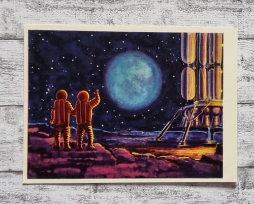 Mondlandung astronauten - ak,