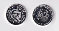 Silbermünze 25 Euro 25 Jahre Deutsche Einheit 2015 in Kapsel Stempelglanz