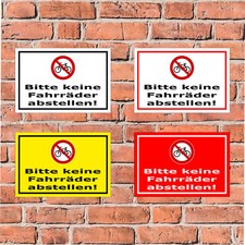 Schild Bitte keine Fahrräder