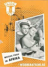 Weiße Frau in Afrika Werberatschlag Africa sotto i mari Sophia Loren Barclay