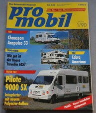 Pro Mobil 1/1990 Knaus Traveller, Fiat Ducato Pilote, Wasser- Abwasser Installat