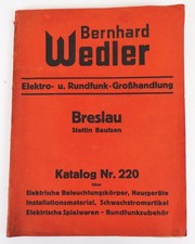 Alter Katalog Lampen Leuchten Spielwaren Bernhard Wedler Breslau 