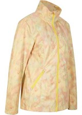 Neu Softshelljacke Gr. 44 Hellgelb Bedruckt Damen Softshell-Jacke Mantel Blouson