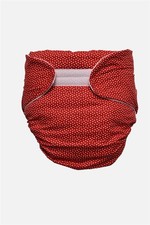 Omutsu „Herzklopfen“ – Roter Baumwollzauber mit weißen Herzchen