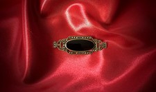 Onyx Markasiten Brosche 925