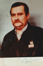 Lech Walesa, orig sign Foto