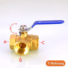 3 Wege Kugelhahn aus Messing