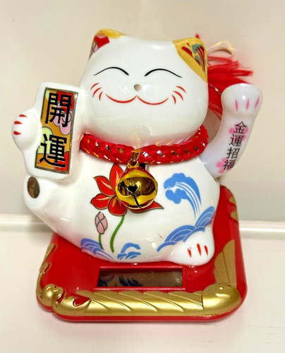Solar winkekatze maneki - winkekatze,