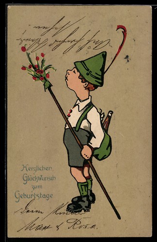 Ansichtskarte geburtstag - ansichtskarte,