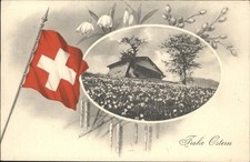 Ostern Easter Paques Schweizer Fahne