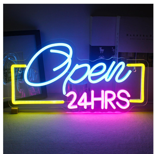 Neon schild stunden - neon, 24