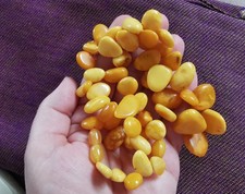 wunderschöne opulente gelbe Butterscotch Bernsteinkette Bernstein Amber Collier