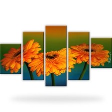 XXL Blume Bild auf Leinwand mit Keilrahmen 5 Bilder XXL