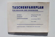 20285 Kursbuch Taschen Fahrplan Meissen u. Umgebung Autobus Eisenbahn Elbe 1990