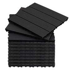 B-WAREN WPC Terrassendielen Balkon Boden Terrassenfliesen Klickfliesen Terrasse