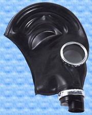 Universelle militärische Gummi - Gasmaske MF1B o. Schlauch und Filter (Gr.4)