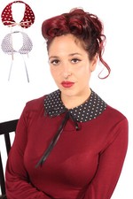 retro Polka Dots rockabilly Punkte pin up Blusenkragen Bubikragen