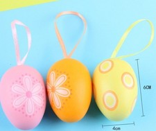 12 Ostereier Kunststoff Osterdeko Plastikostereier Osterstrauch 6 cm NEW