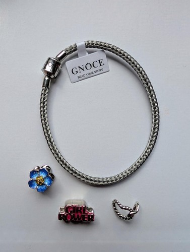 Gnoce armband set silber - set, 19cm