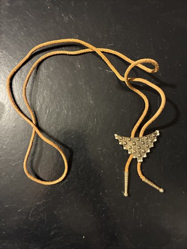 Retro leder bolo tie - bolo,