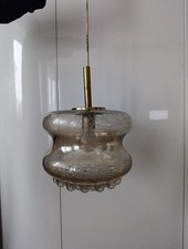 60er 70er Jahre Lampe Hängelampe Kugellampe Bubble Messing Glas