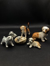 Konvolut Hunde Figuren Vintage Porzellan Ca. 3-4cm Welpen