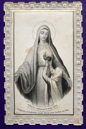 Spitzenbild heiligenbild maria - spitzenbild,