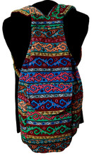 NEU! Boho-Rucksack/Schultertasche Gobelin Reißverschluss H/B/T: 47x36x 22 cm