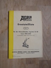 Agria 2000 3000 Agriette 2 u. 3 II III Ilo L 101 L 151 L152 Ersatzteilliste ETL