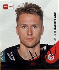 DEL 24/25 Henrik Haukeland #075 Sticker Düsseldorf / Straubing *signiert*