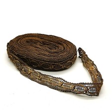 antike Borte, Goldborte, Spitze 9,5m x 2,5cm, Handwerkskunst - ( 9,00€/m )