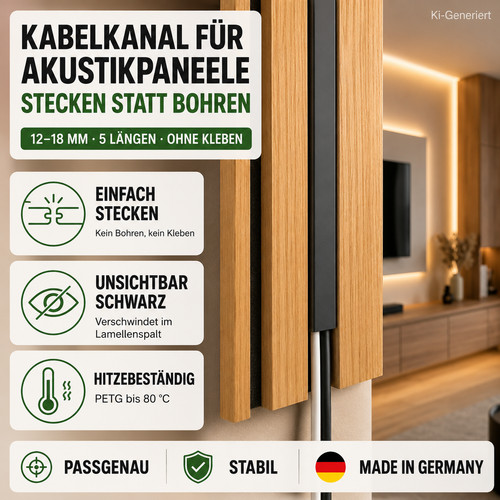 Kabelkanal akustikpaneele - kabelkanal,