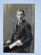 orig. Foto AK Fotografie Herr Mann Mode Anzug um 1930 Gottesberg Schlesien