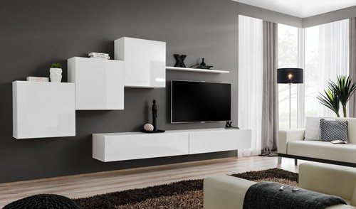 Anbauwand wohnwand wohnzimmer - wohnwand,