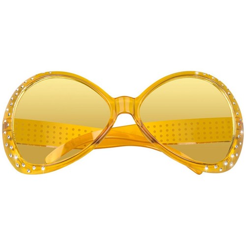 Glamour brille gelb - m., strass
