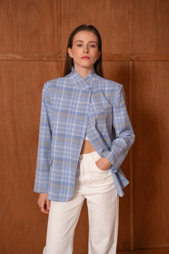 Asymmetrische damen blazer - asymmetrische,