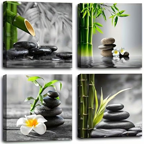 Leinwanddruck 4er set zen - leinwanddruck,
