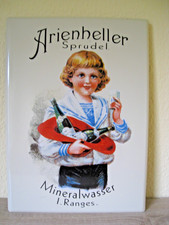 Emailschild, Arienheller Sprudel, 30x42cm, selten und einmalig, klasse Zustand