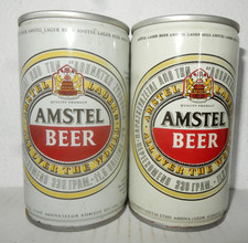 2 AMSTEL Beer Stahl Bierdosen