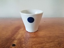 Seltmann Weiden K. Vintage 60er Cora Dots Eierbecher blau weiß Punkte 4,5 cm