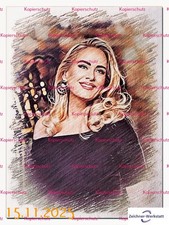 Adele--6F73B- -Druck auf Postkarte ohne Autogramm