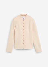 Trachten-Jacke Gr. 44 Kieselbeige Damen Langarmjacke Blazer Neu