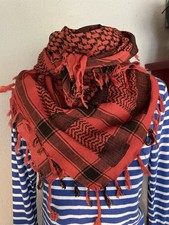 Pali Tuch, Desert Scarf, Shemagh, Rot Schwarz, Kufia Muster , Neu