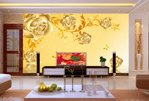 Glänzende goldene rose 5 - goldene,