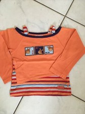 SIGIKID Langarmshirt Pferd - bestickt - Lagenlook gestreift  U-Boot Träger Gr.98